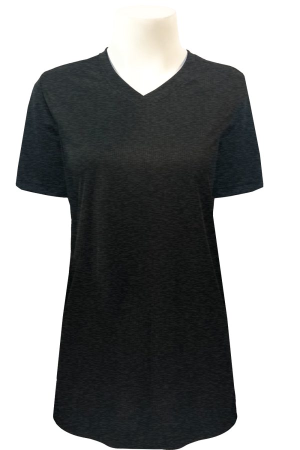 Women's Black Heather Marquis Short Sleeve Performance Tee