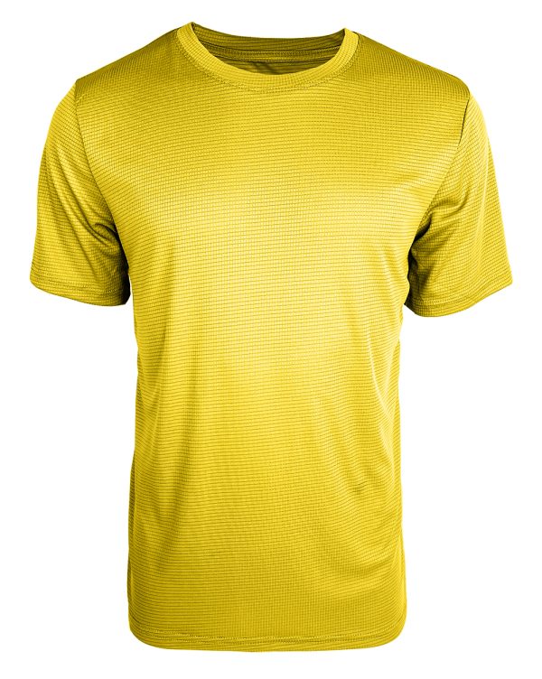 Men's Yellow Lattice Short Sleeve T-Shirt