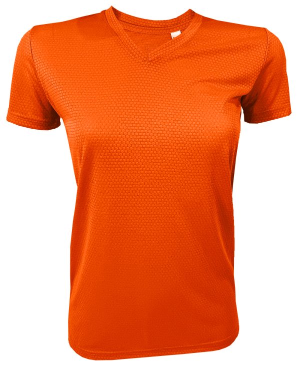 Women's Orange Eclipse Short Sleeve Performance Tee