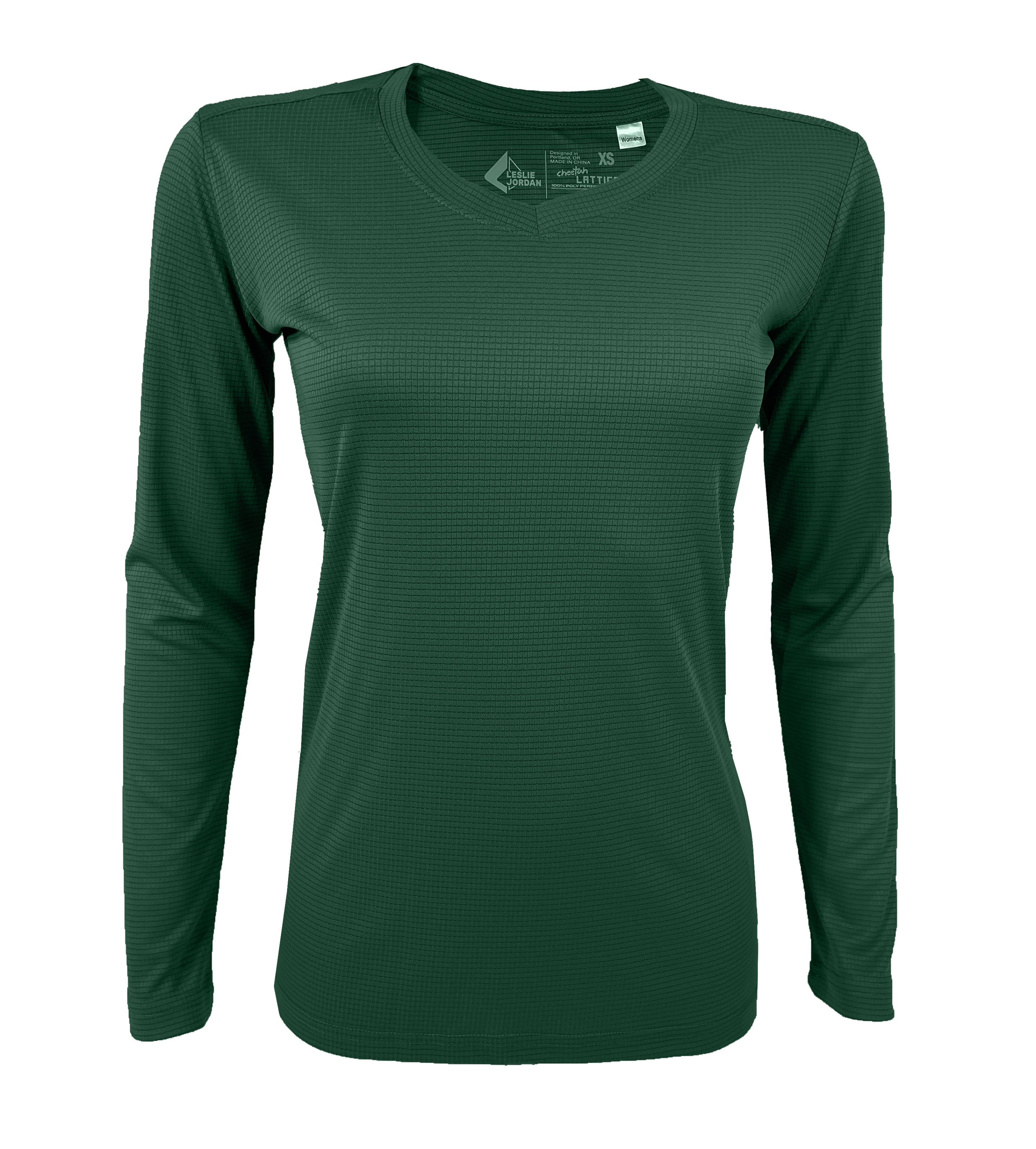 Women's Forest Lattice V-Neck Long Sleeve T-Shirt