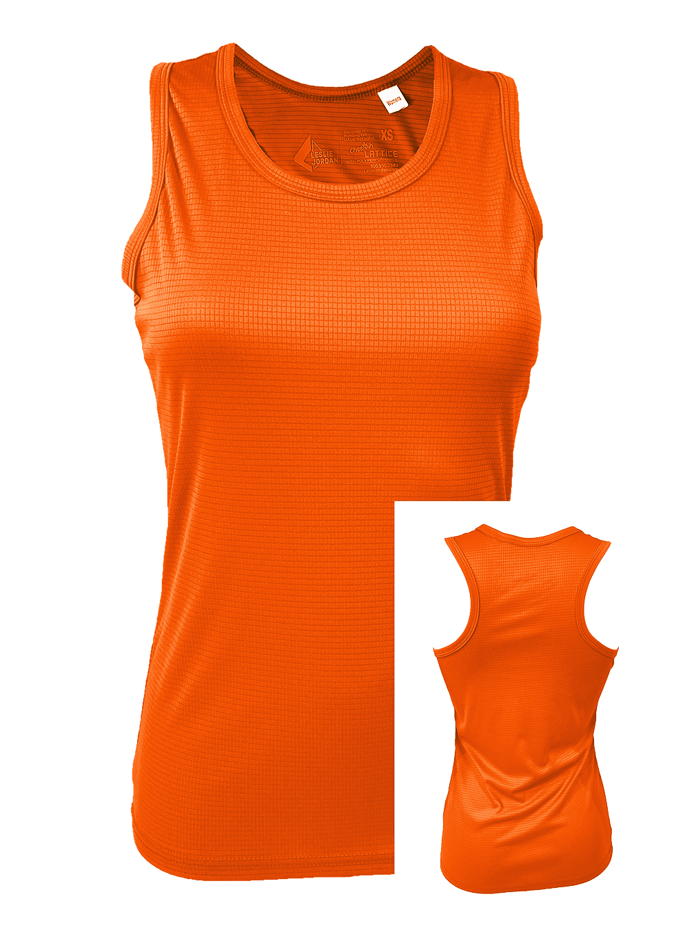 Women's Hot Orange Lattice Tank Top