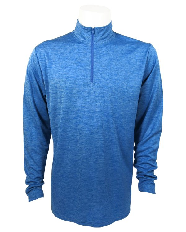 Men's Superman Blue Heather Marquis Quarter-Zip