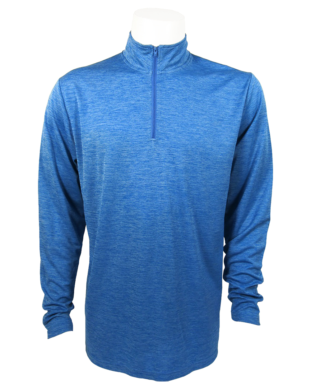 Men's Superman Blue Heather Marquis Quarter-Zip