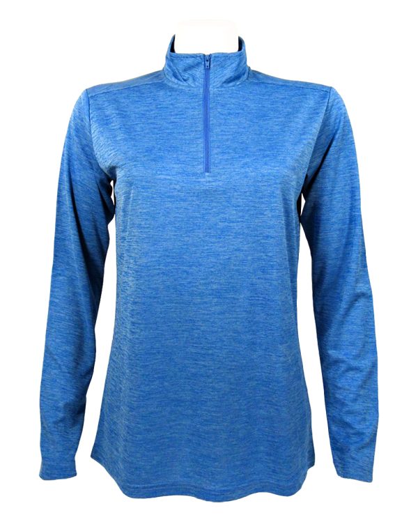 Women's Superman Blue Heather Marquis Quarter-Zip