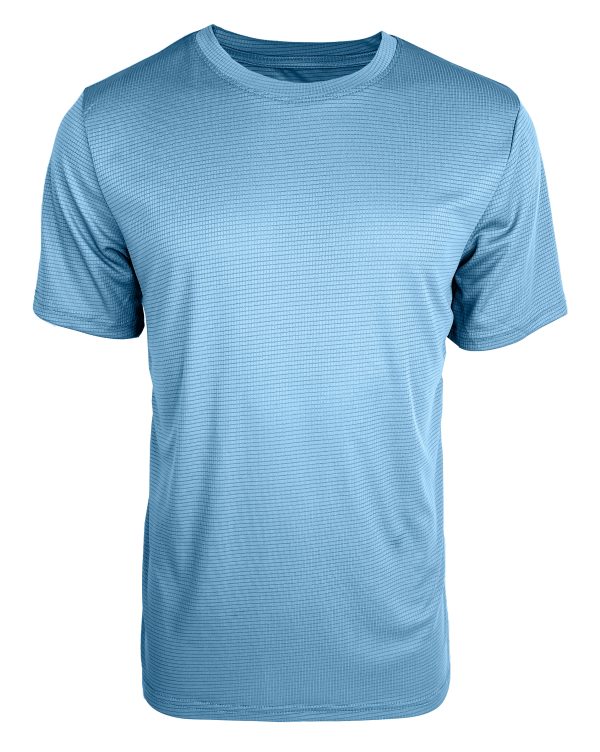 Men's Ice Blue Lattice Short Sleeve T-Shirt