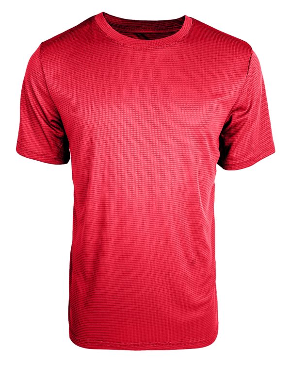 Men's Red Lattice Short Sleeve T-Shirt