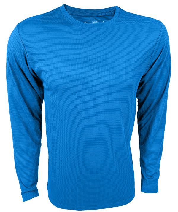 Men's Azure Lattice Long Sleeve T-Shirt