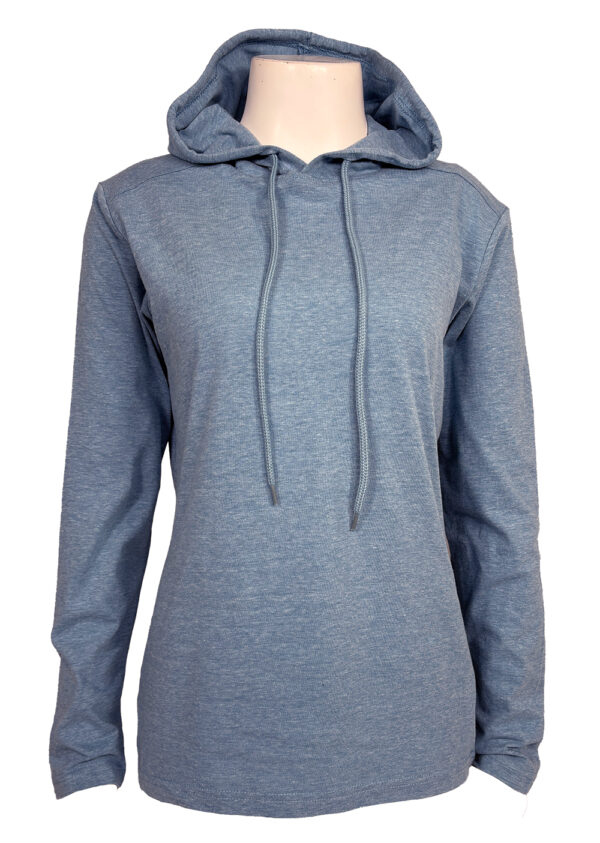 Women's Denim RP Heather CVC Blend Long Sleeve Hoodie