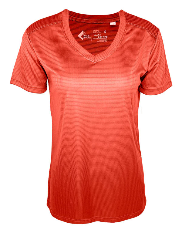 Women's Mad Orange Lattice Women's  Short Sleeve (V neck)