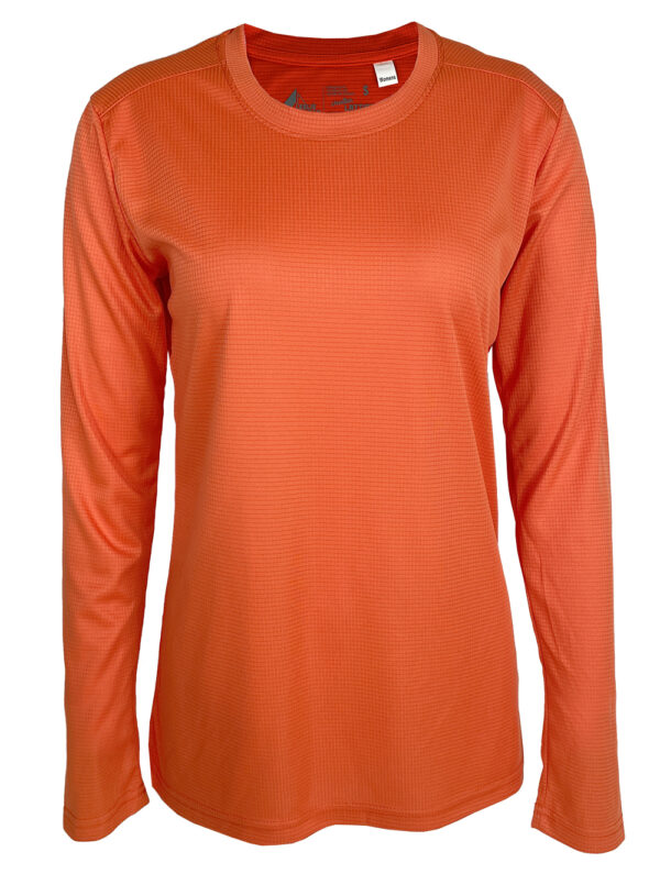 Women's Mad Orange Lattice Long Sleeve Performance Tee