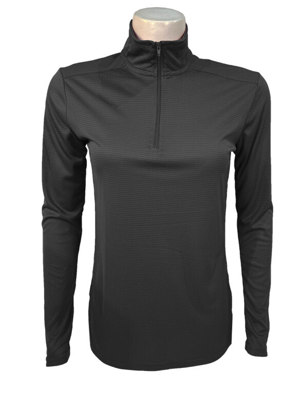 Women's Black Ledger Women's Long Sleeve Quarter Zip w/ Forward Seam